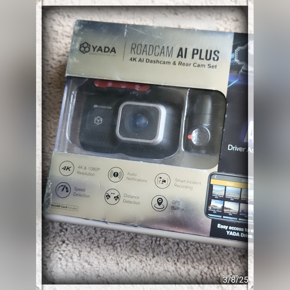 YADA ROADCAM AI PLUS 4K AI DASHCAM & REAR CAM SET
